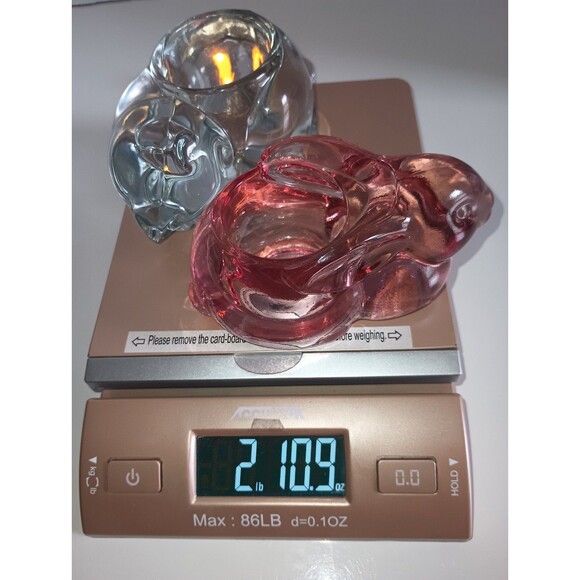 Glass Bunny & Sleeping Cat Votive Candle Holders - Picture 10 of 12